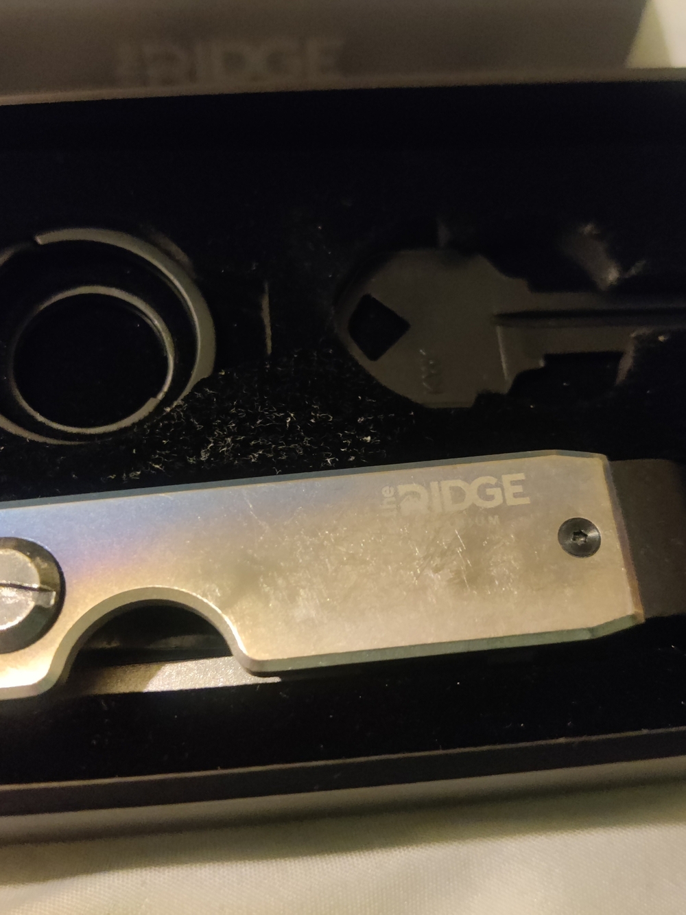 The Ridge Burnt Titanium KeyCase (Has Some Scratches )